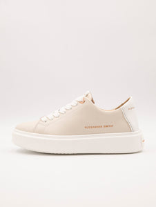 Sneakers Alexander Smith in Pelle Crema e Bianca