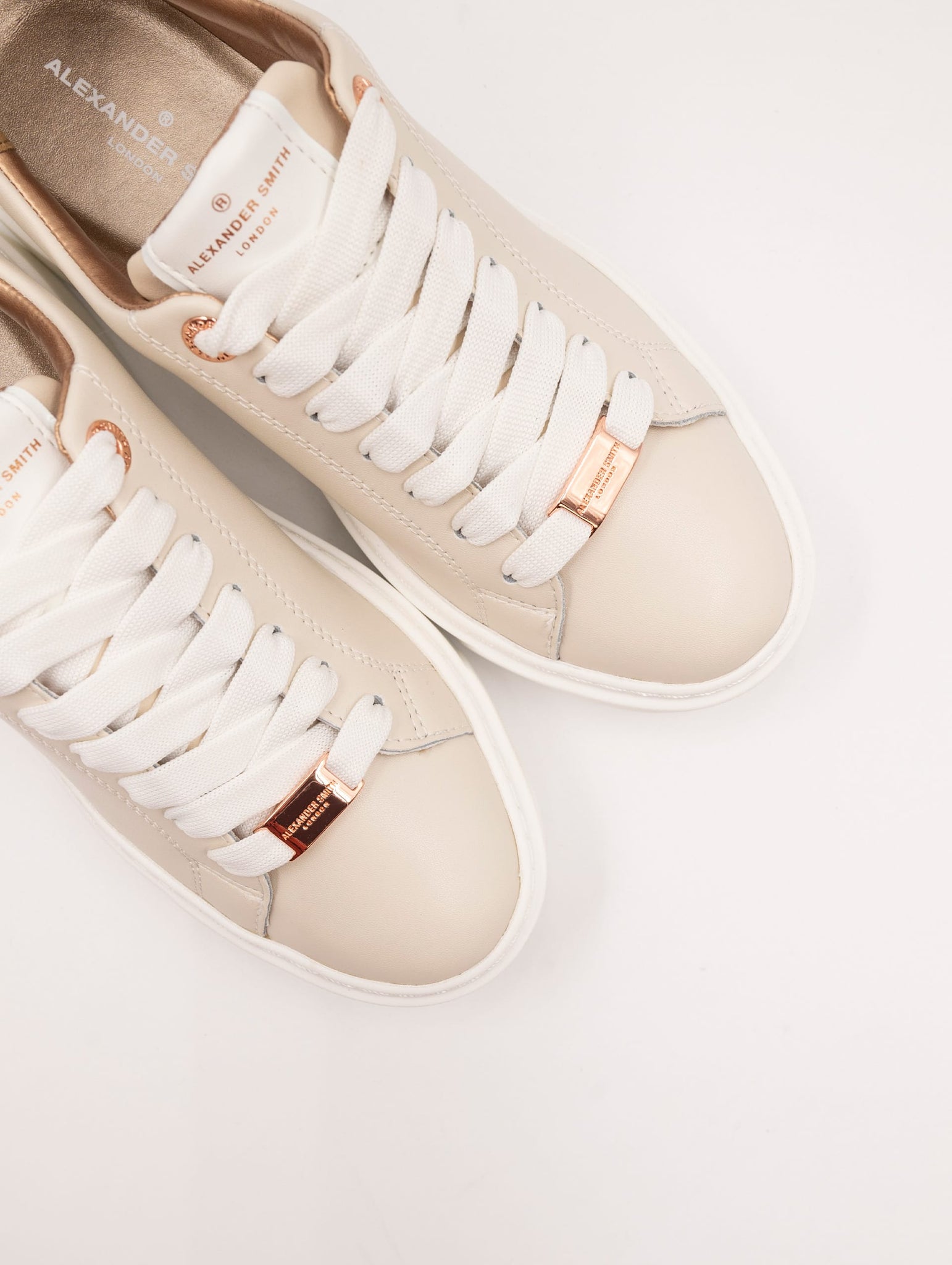 Sneakers Alexander Smith in Pelle Crema e Bianca