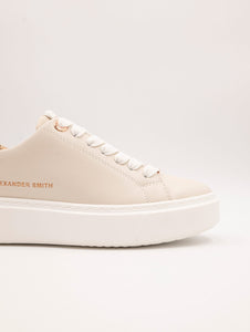 Sneakers Alexander Smith in Pelle Crema e Bianca