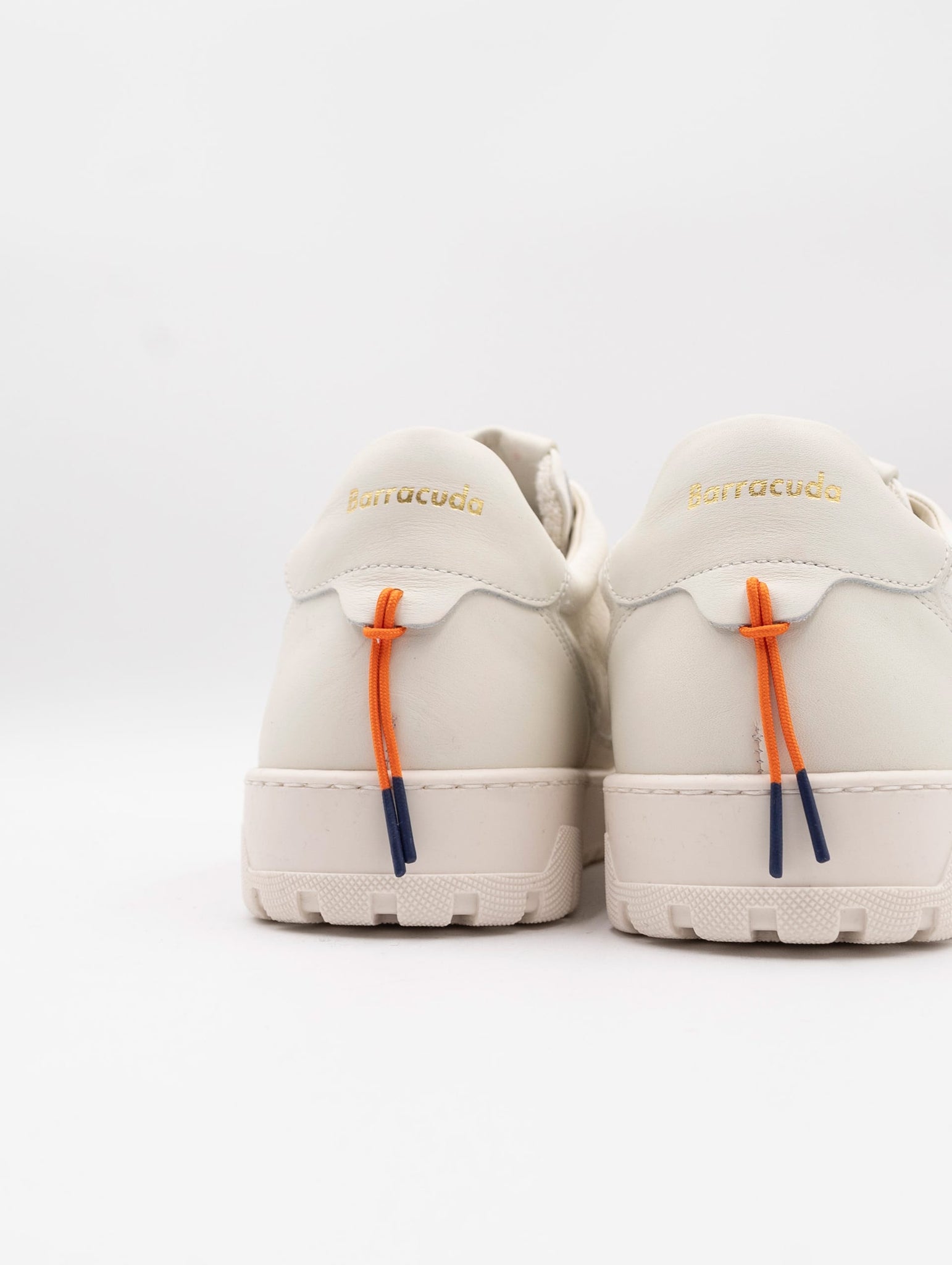 Sneakers Barracuda Earving in Vitello Bianco