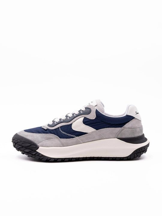 Sneakers Club Act Voile Blanche in Suede e Nylon Blu e Grigio