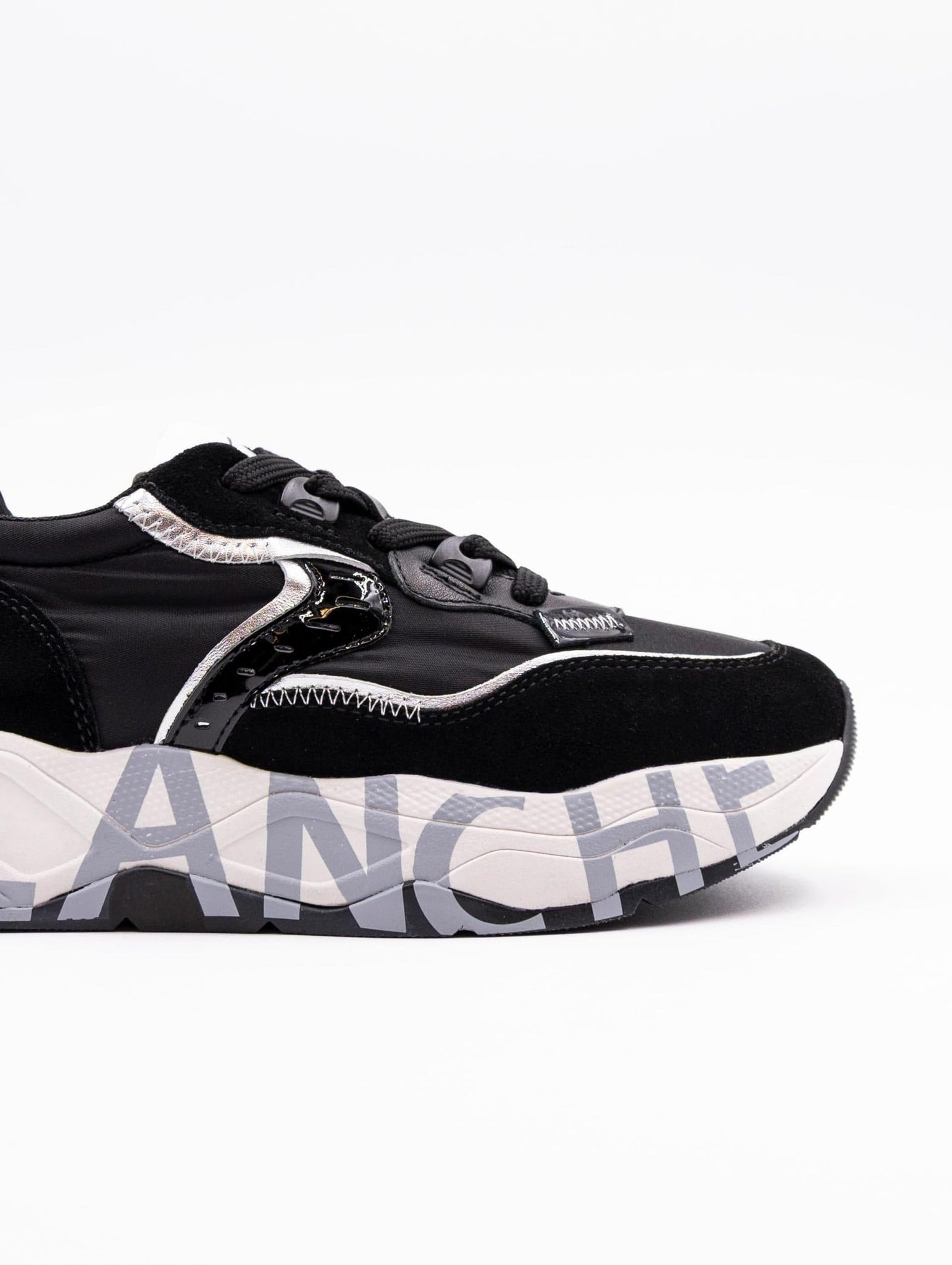 Sneakers Club Voile Blanche in Suede e Nylon Nera