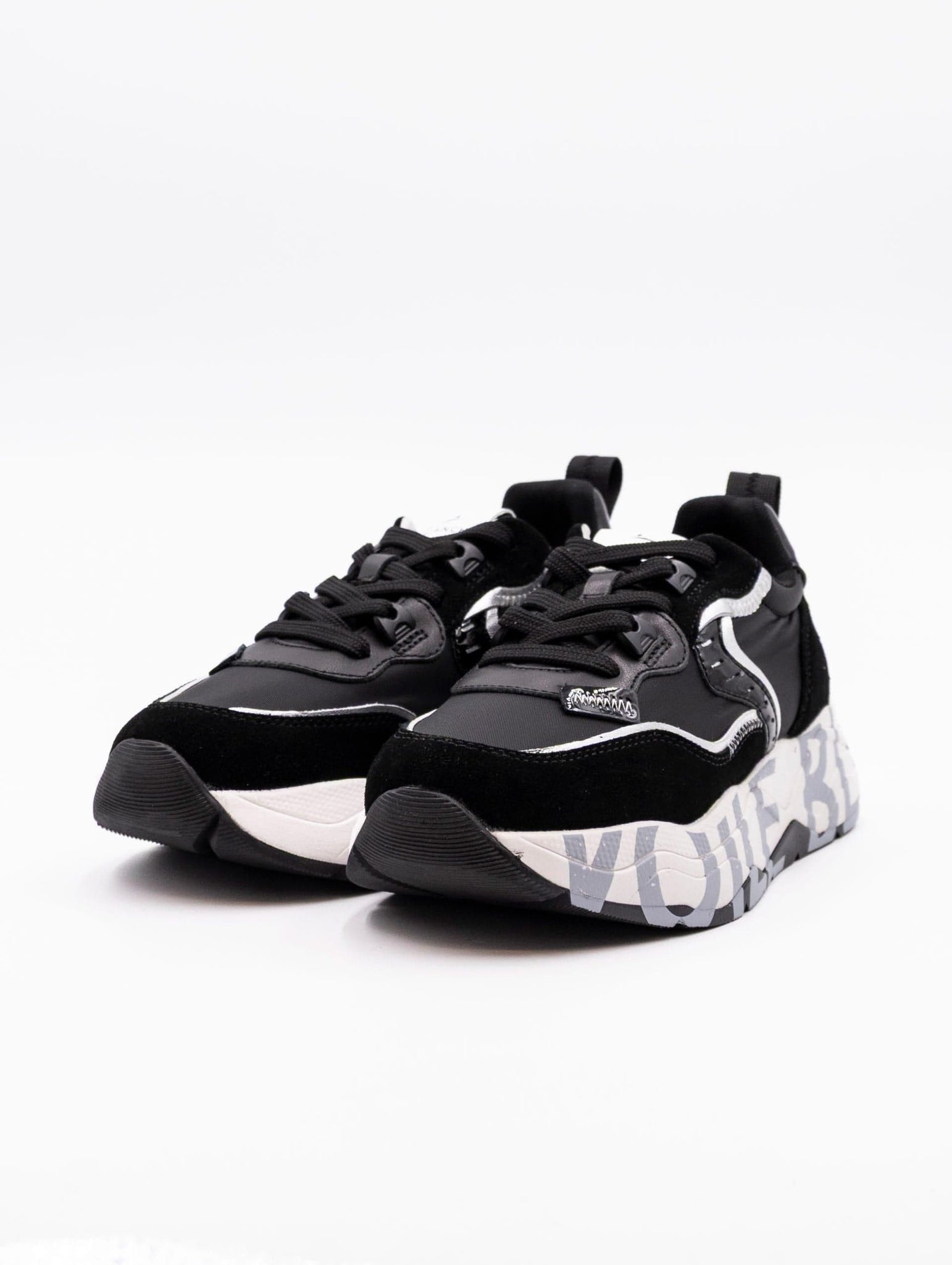 Sneakers Club Voile Blanche in Suede e Nylon Nera