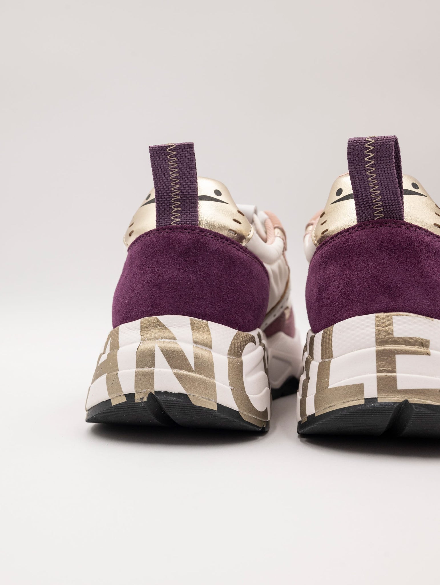 Sneakers Club105 Voile Blanche in Suede e Nylon Bianca e Viola