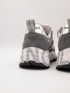 Sneakers Club105 Voile Blanche in Suede e Nylon Grigio e Argento