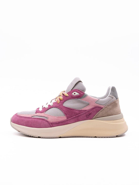 Sneakers D.A.T.E. Fuga 20 Dragon in Suede Rosa e Grigio