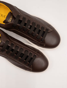 Sneakers Doucal's in Pelle Bottolata Marrone