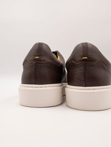 Sneakers Doucal's in Pelle Bottolata Marrone