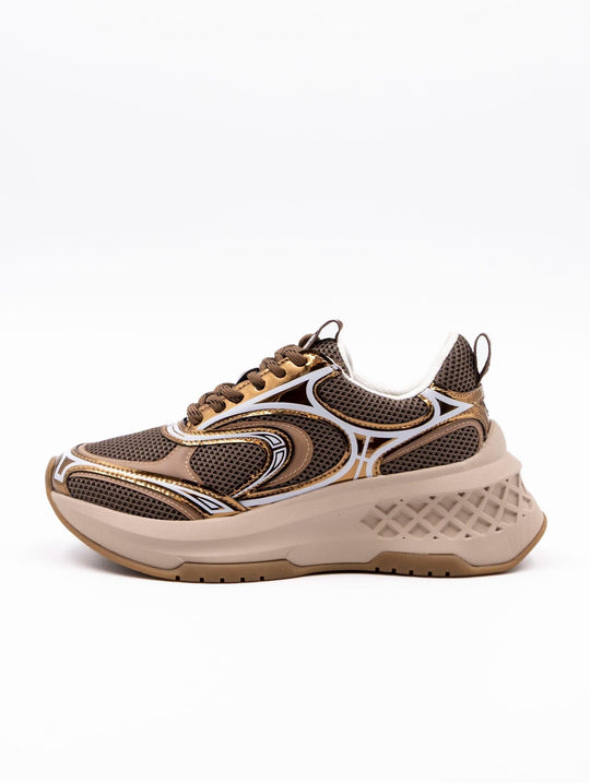 Sneakers Emanuelle Vee Bronze and Brown