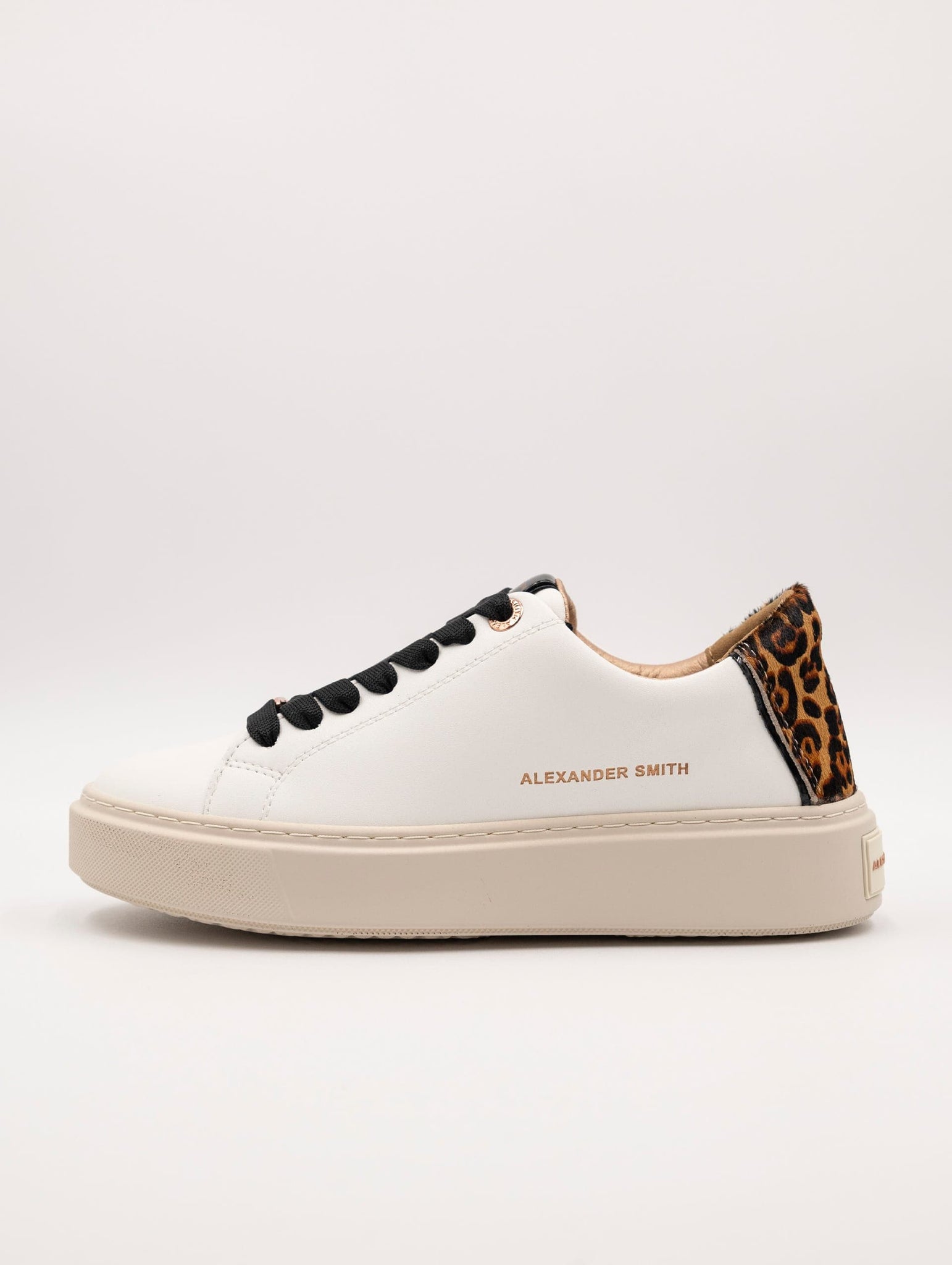 Sneakers London Alexander Smith in Pelle Bianca e Mac Sand