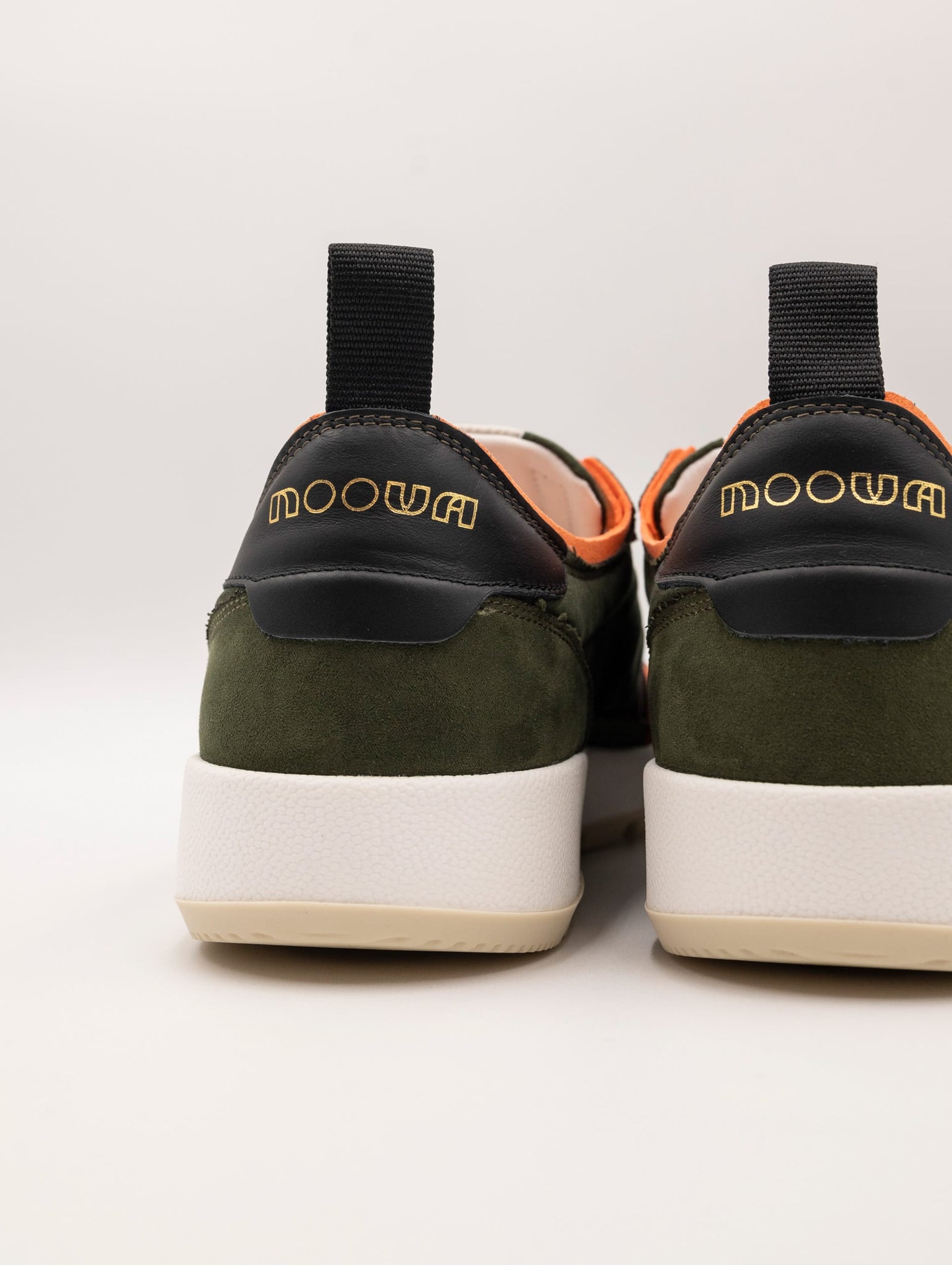 Sneakers Noova New One in Suede Militare e Arancio