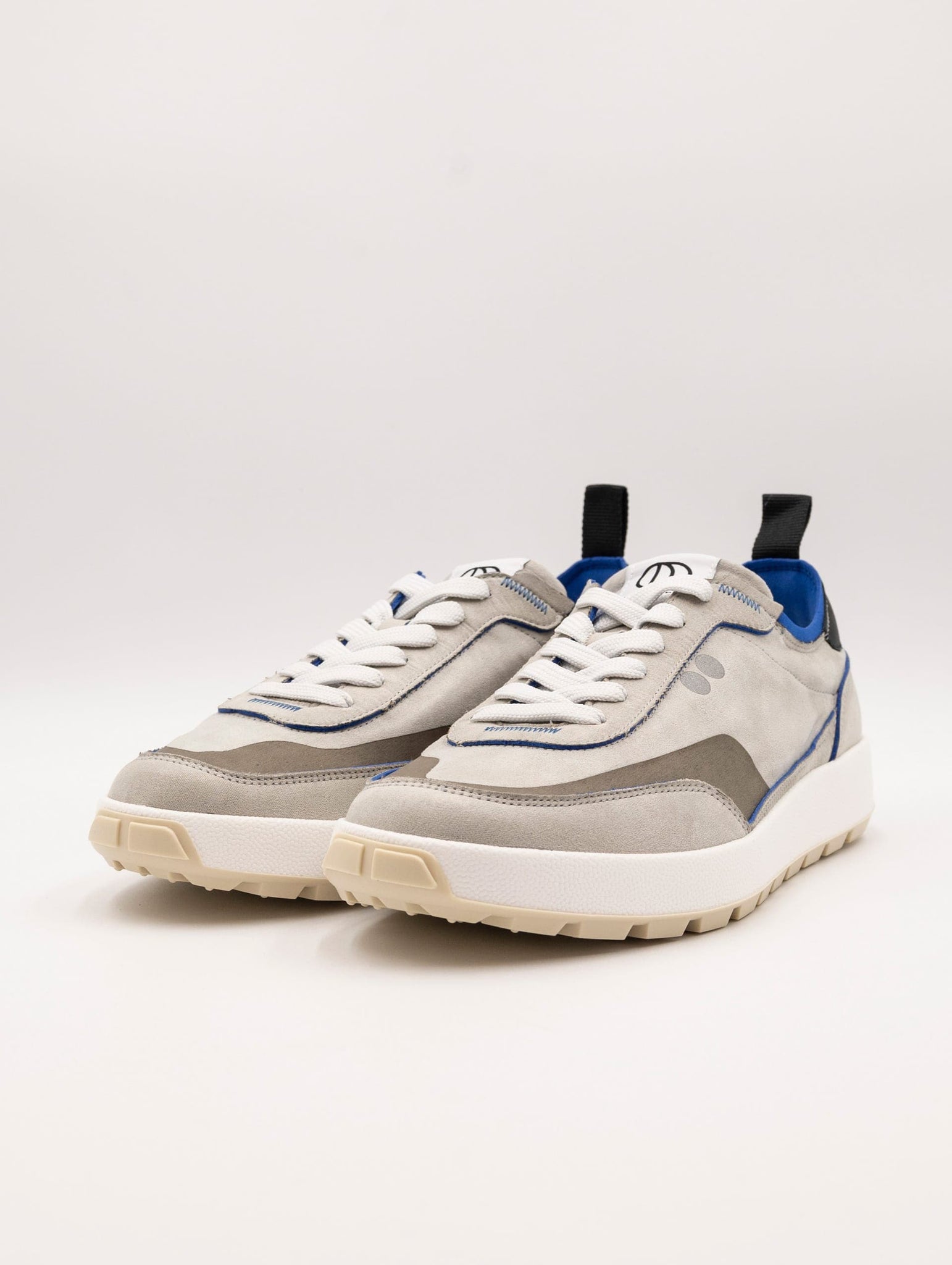 Sneakers Noova New One in Suede Tortora e Bluette