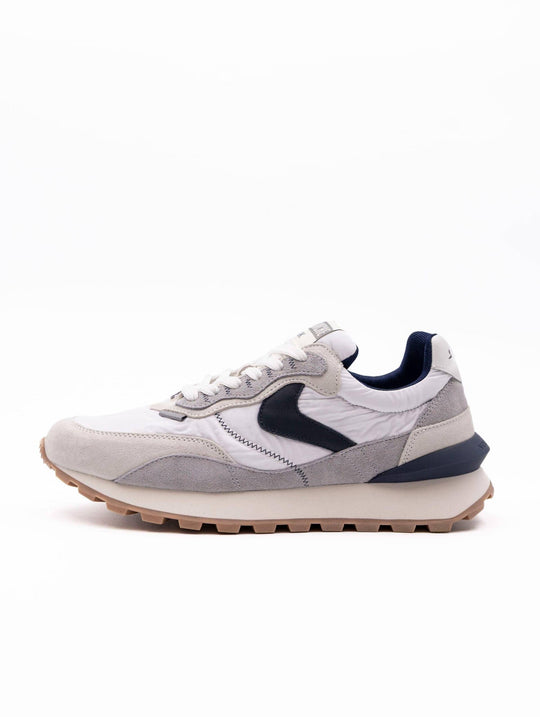 Qwark Hype Man Voile Blanche Sneaker Grau und Weiß