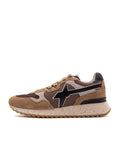 Sneakers Yak W6YZ in Suede e Tessuto Marrone e Cognac
