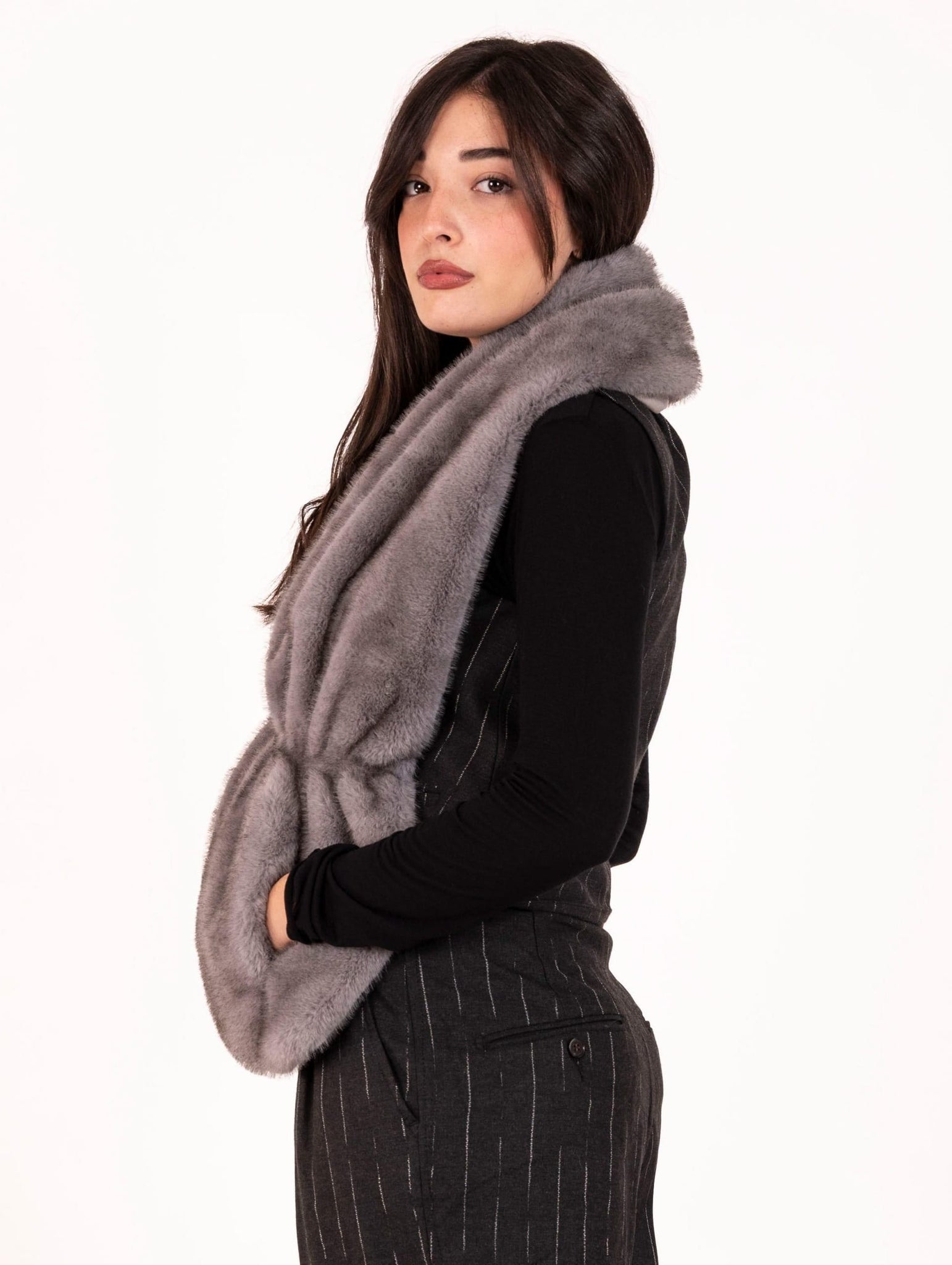 Stola Eco Pelliccia Leon e Loulou Zaffiro