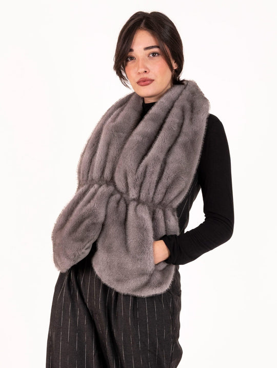 Stola Eco Pelliccia Leon e Loulou Zaffiro