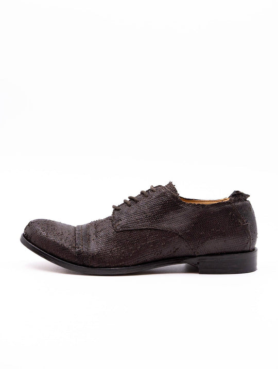 Stringata Four Stroke in Pelle Crocco Marrone