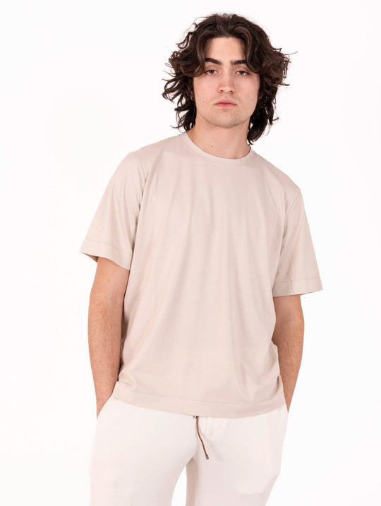 T-Shirt Alpha Studio in Cotone Ice Corda