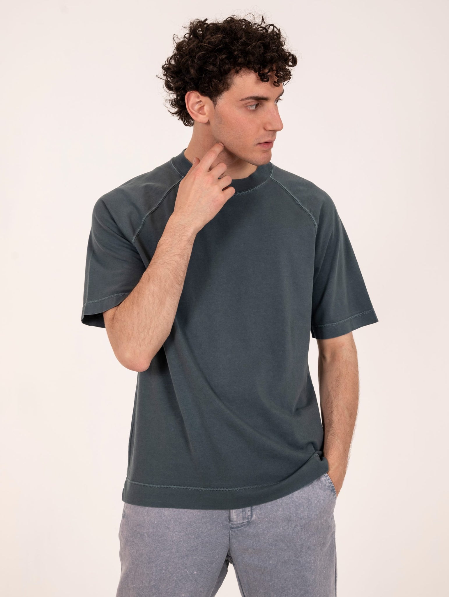 T-shirt Circolo 1901 in Cotone Petrolio