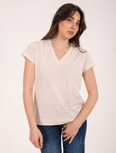 T-shirt Daniele Fiesoli in Cotone Latte