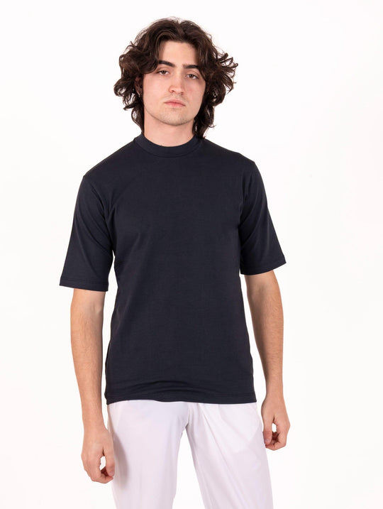 T-Shirt Daniele Fiesoli in Cotone Stretch Blu