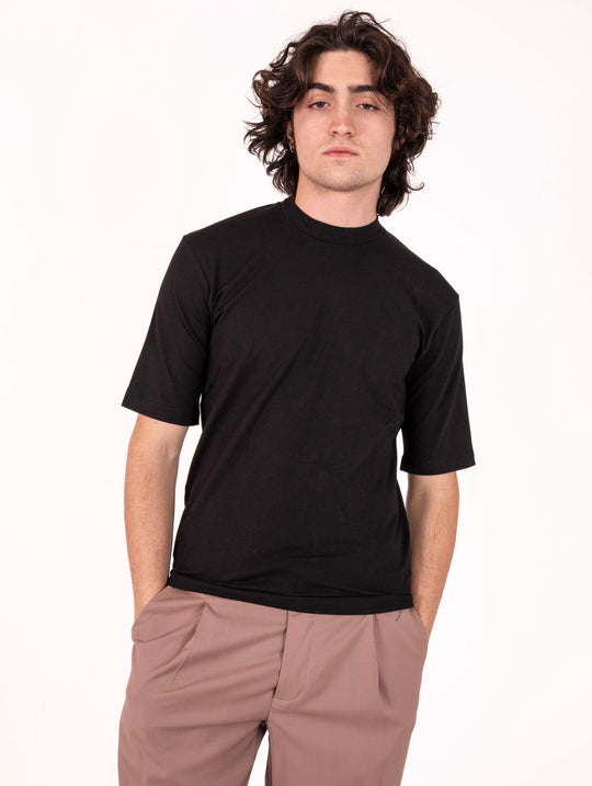 T-Shirt Daniele Fiesoli in Cotone Stretch Nera