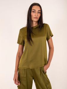 T-Shirt Daniele Fiesoli in Viscosa Stretch Pistacchio