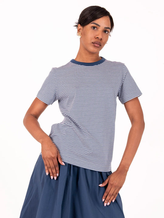 Elodie K-way White and Blue T-shirt