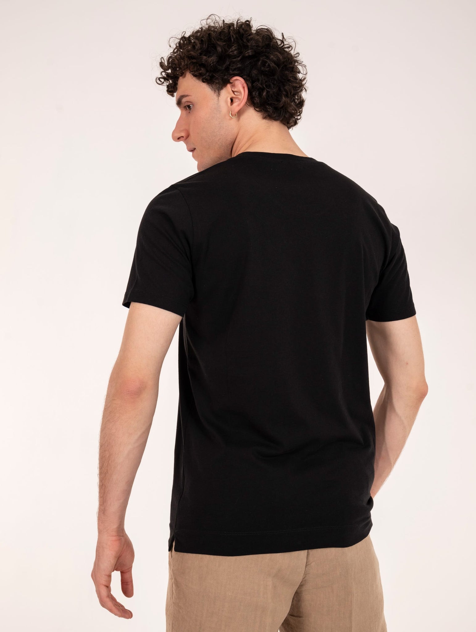 T-shirt Four Stroke in Cotone Nera