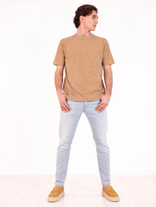 T-shirt Four Stroke Pastel in Cotone Caramello