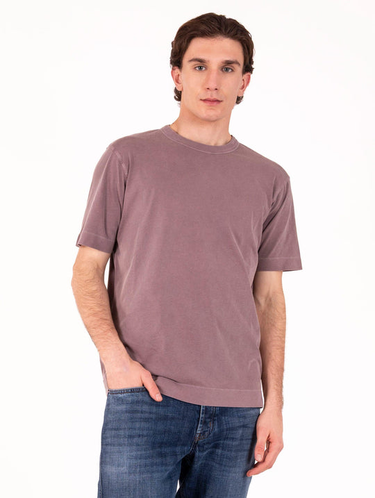 T-shirt Four Stroke Pastel in Cotone Melanzana