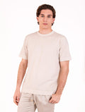 T-Shirt Four Stroke Pastell aus Baumwolle in Sand