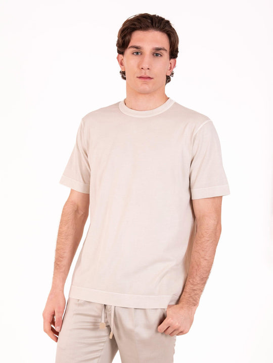 Four Stroke Pastel T-shirt in Sand Cotton