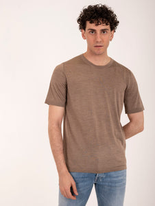 T-Shirt H953 in Seta Sabbia