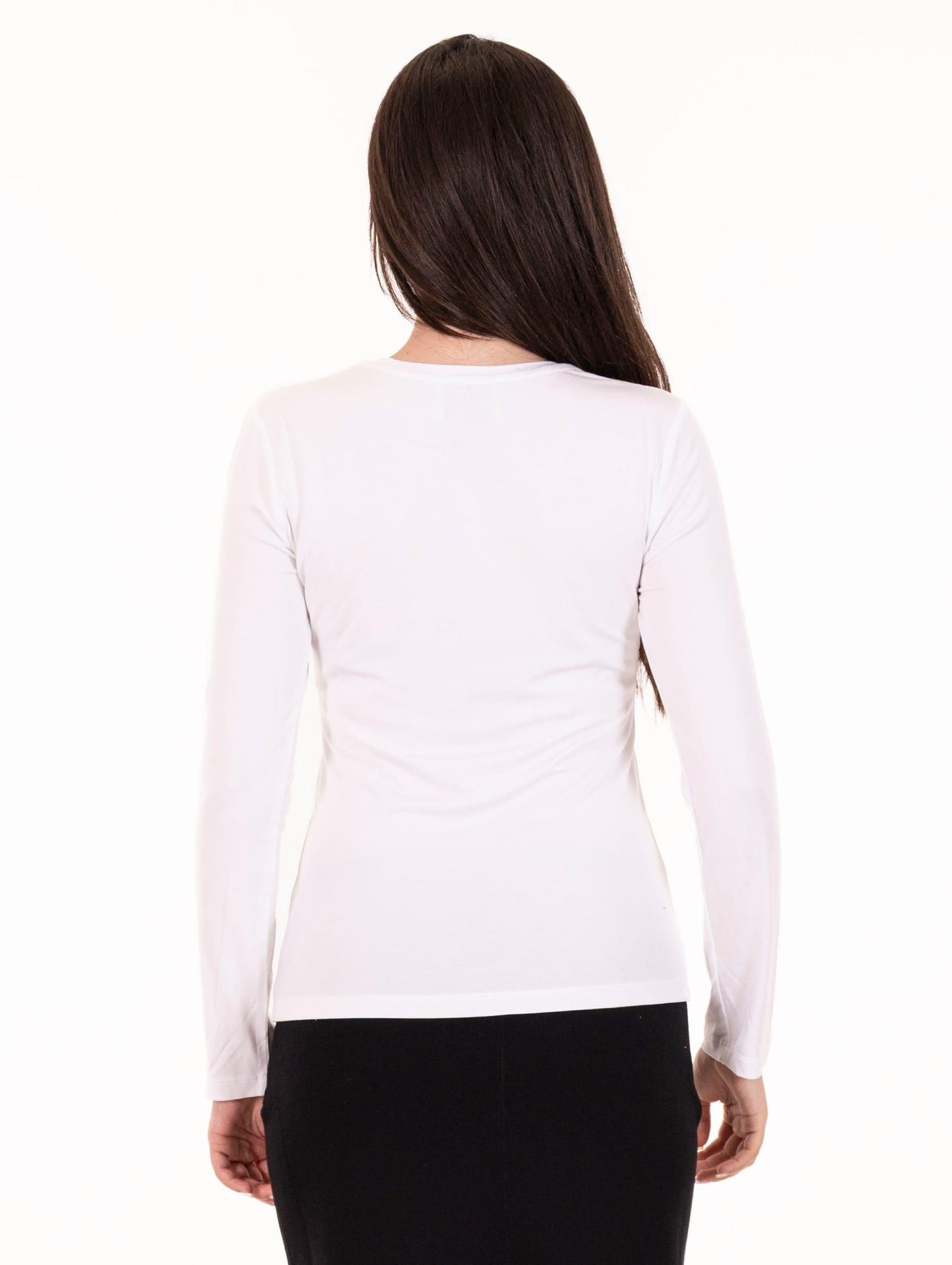 T-shirt M/L Alpha Studio in Jersey Stretch Bianco