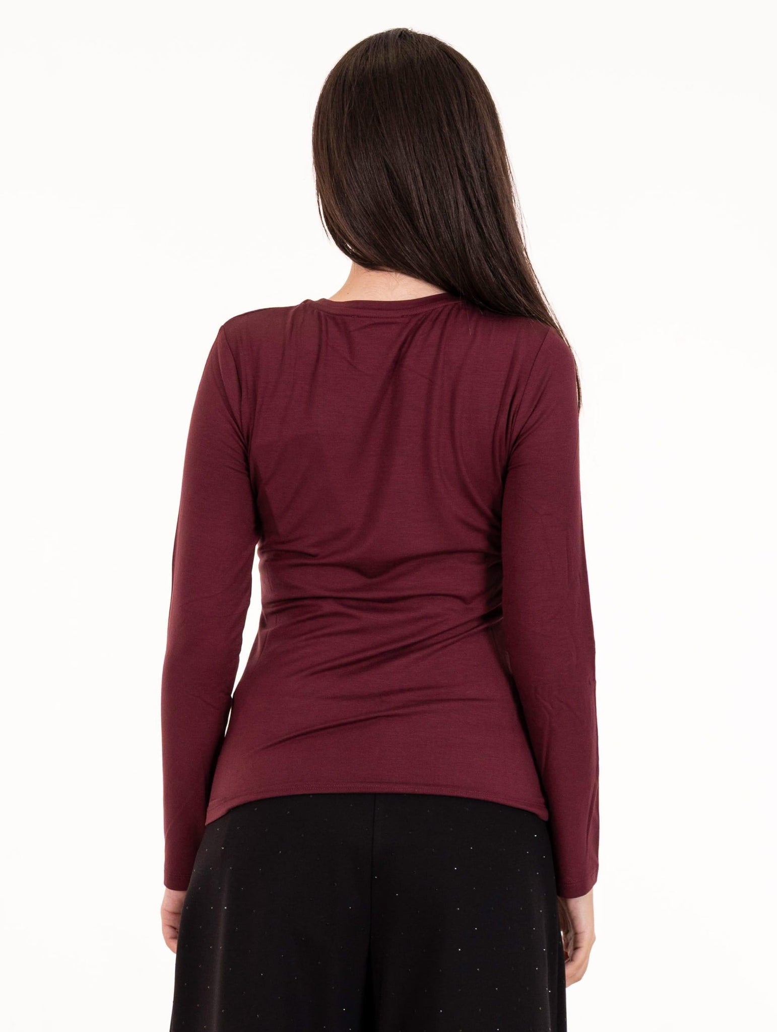 T-shirt M/L Alpha Studio in Jersey Stretch Ciliegia