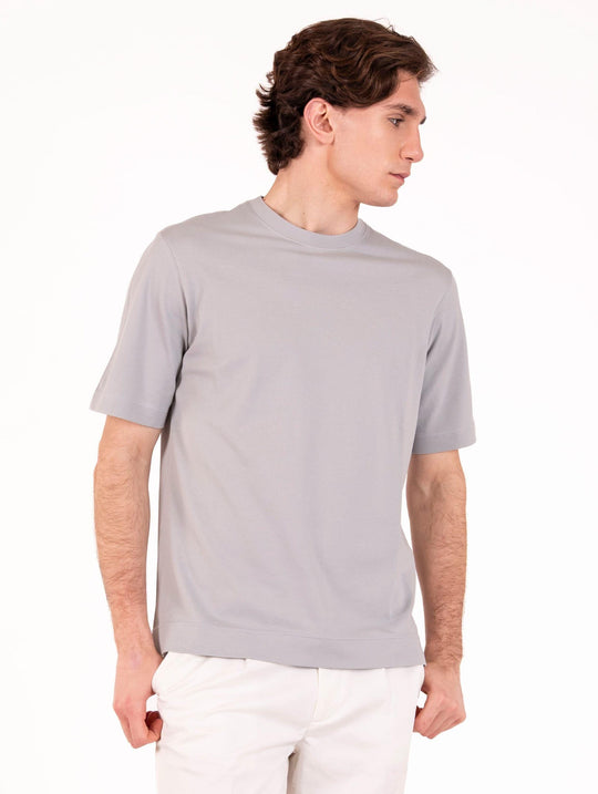 Circolo 1901 Short-Sleeve T-Shirt in Ice Piquet Cotton