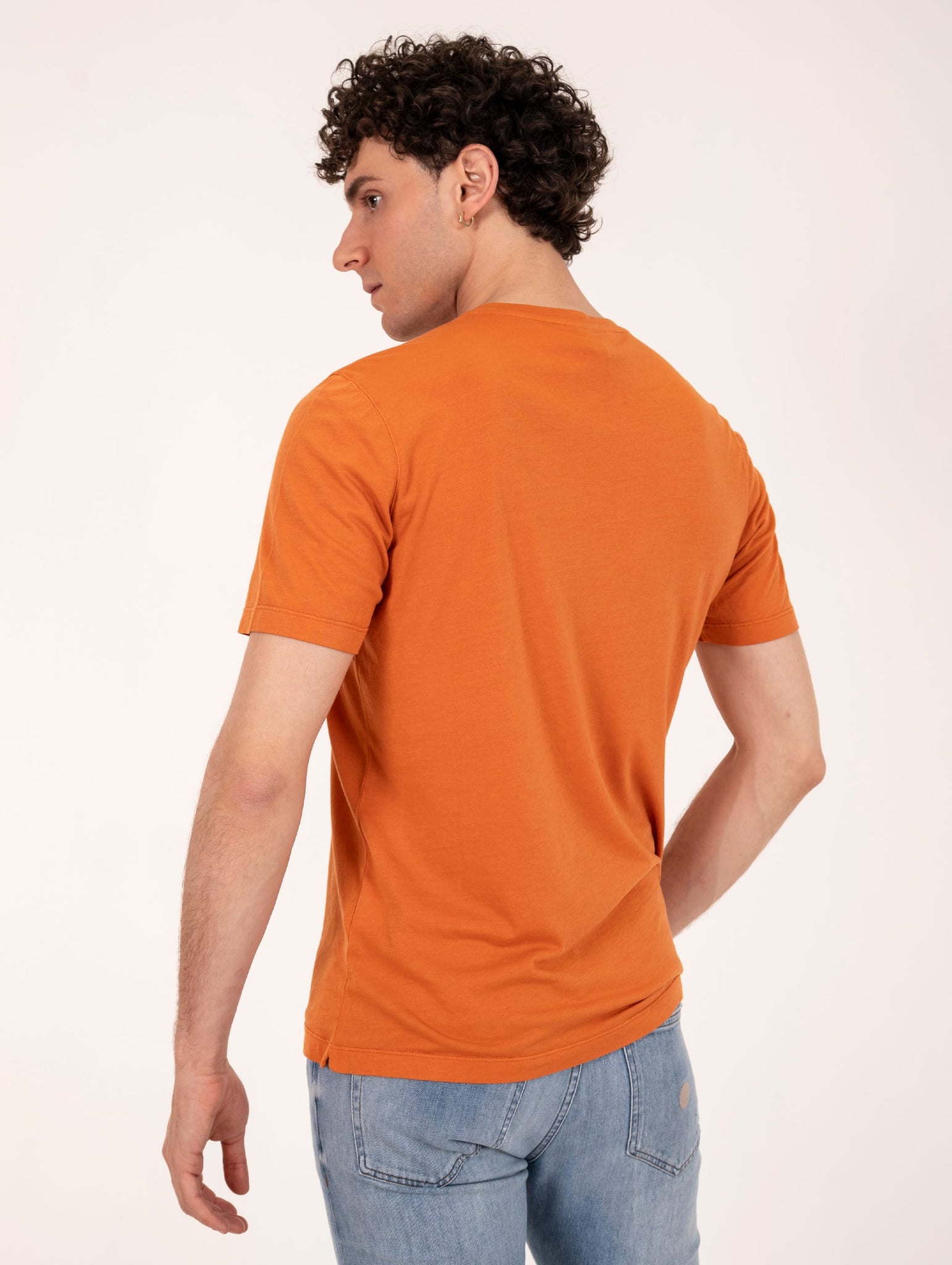 T-Shirt M/M H953 in Cotone e Modal Albicocca