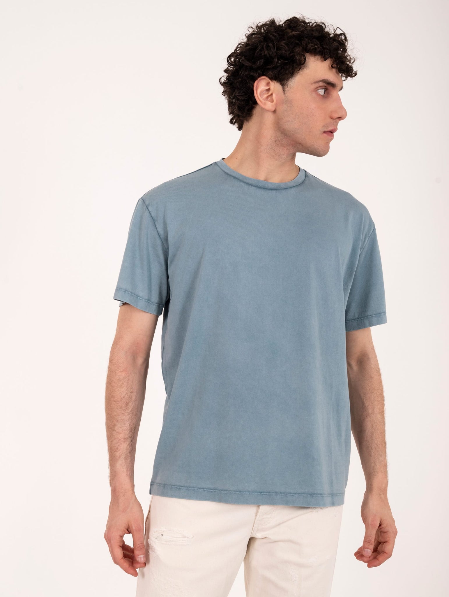 T-Shirt M/M Roberto Collina in Cotone Avio