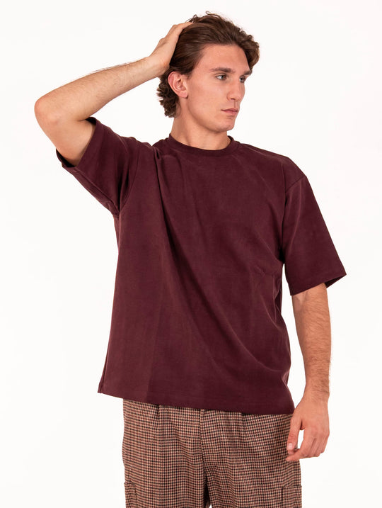 T-Shirt M/M White Sand in Modal Bordeaux