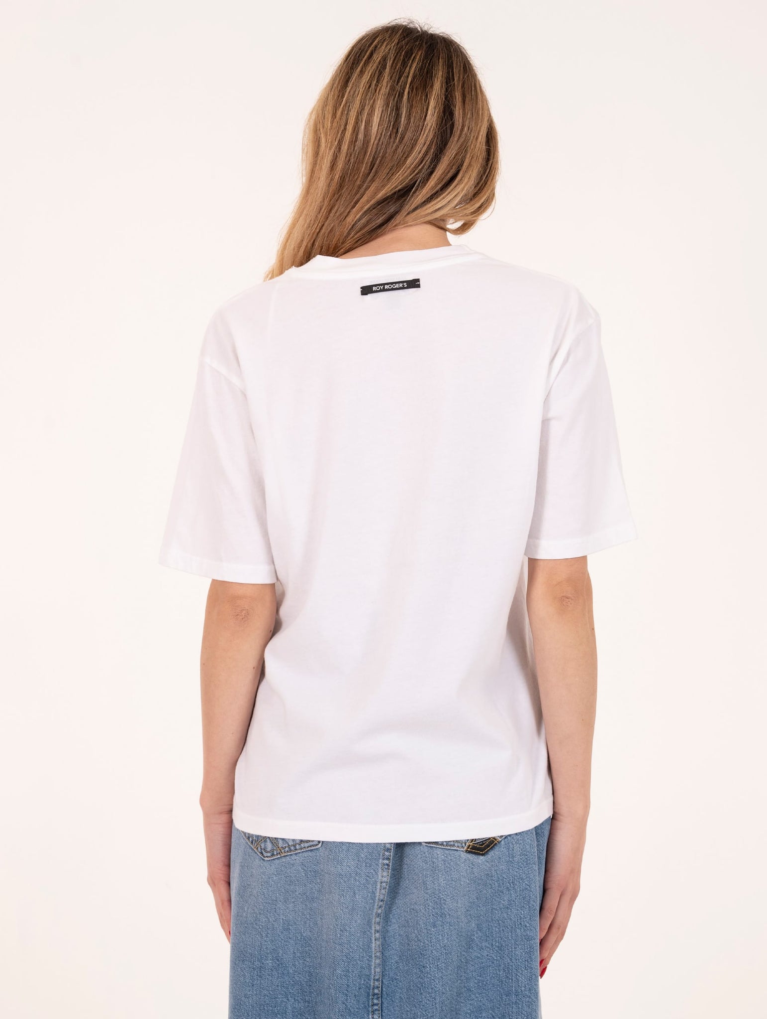 T-shirt Roy Roger's in Cotone Bianca