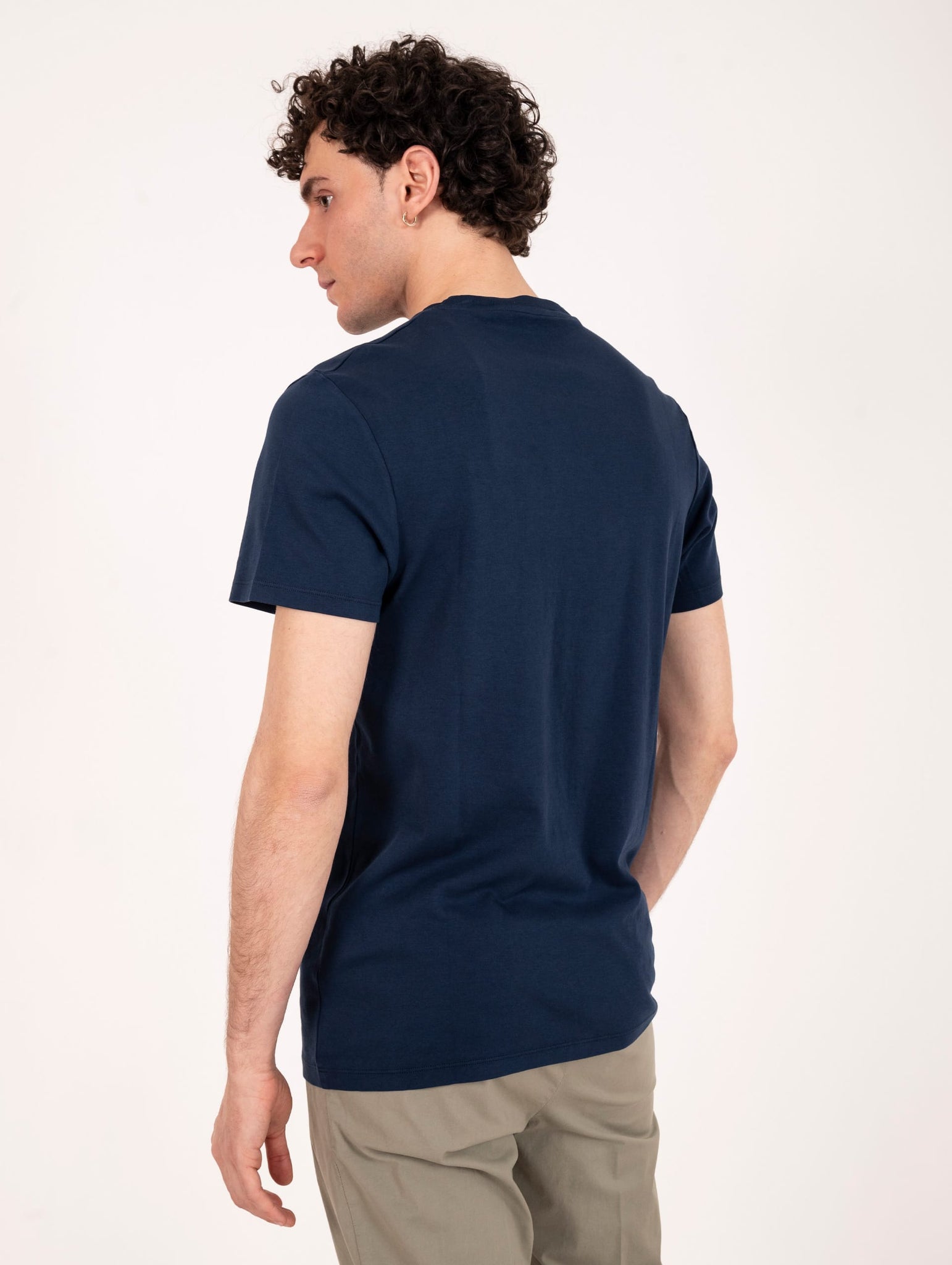 T-Shirt Roy Roger's in Cotone Supima Blu Navy