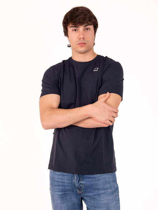 T-Shirt Sergine K-Way in Tessuto Tecnico Blu