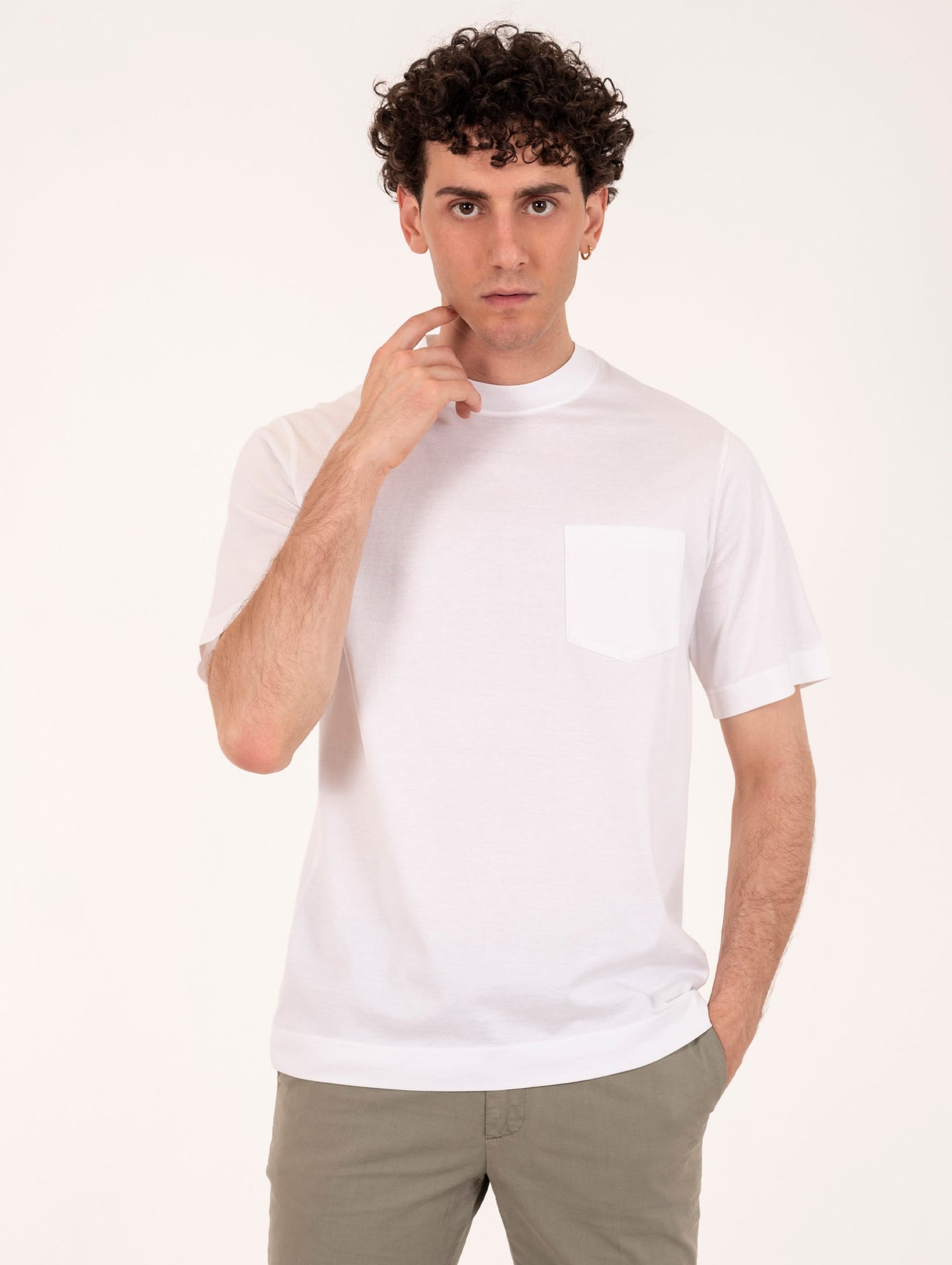 T-shirt Taschino Circolo 1901 in Cotone Bianca