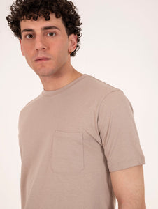 T-shirt Taschino Four Stroke in Cotone Beige