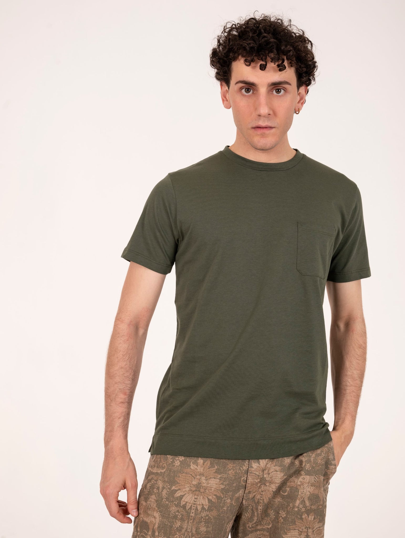 T-shirt Taschino Four Stroke in Cotone Militare