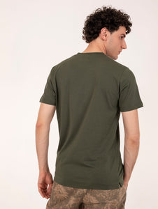 T-shirt Taschino Four Stroke in Cotone Militare