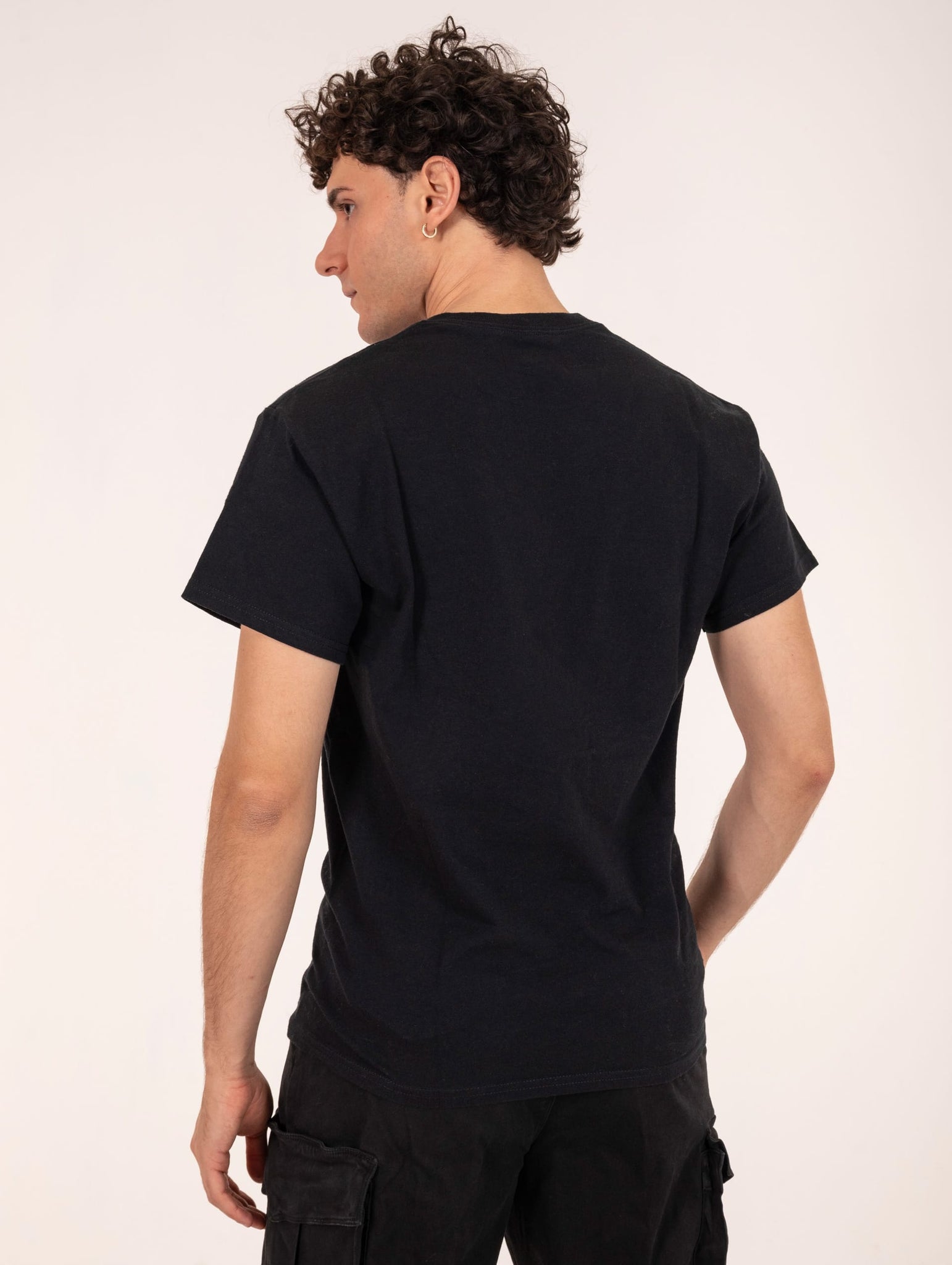 T-Shirt The Editor Stampa Pace in Cotone Nera