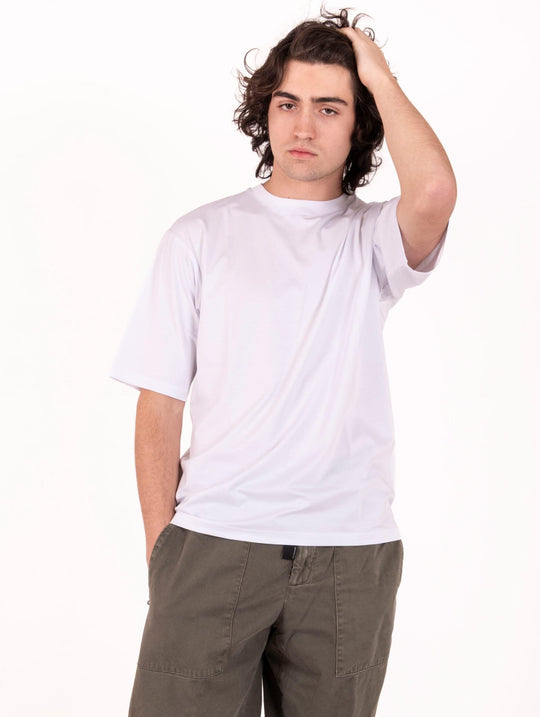 T-Shirt White Sand in Cotone e Tencel Bianca