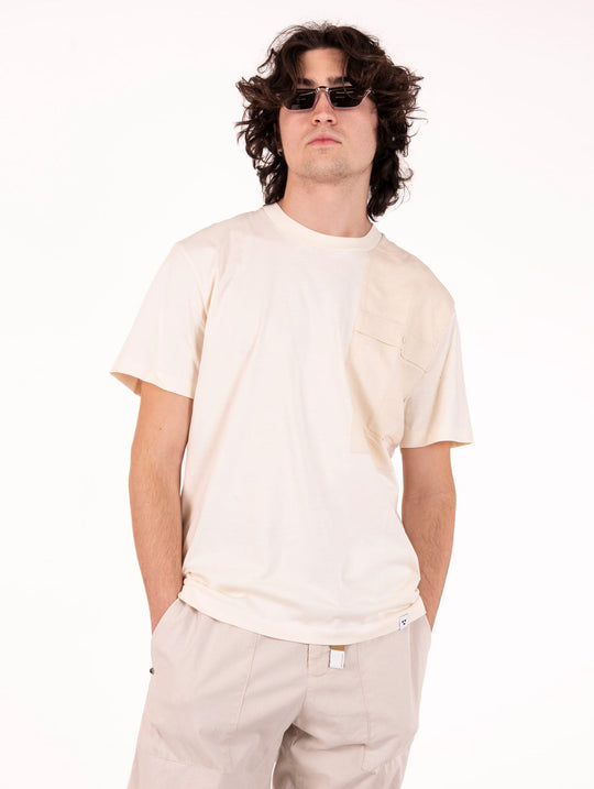 T-Shirt Woc in Cotone Burro